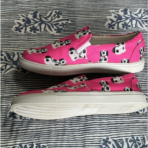 Custom printed Staffordshire dog slip on sneakers - Picture 6 of 9